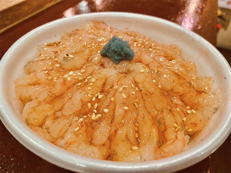 甘海老漬丼